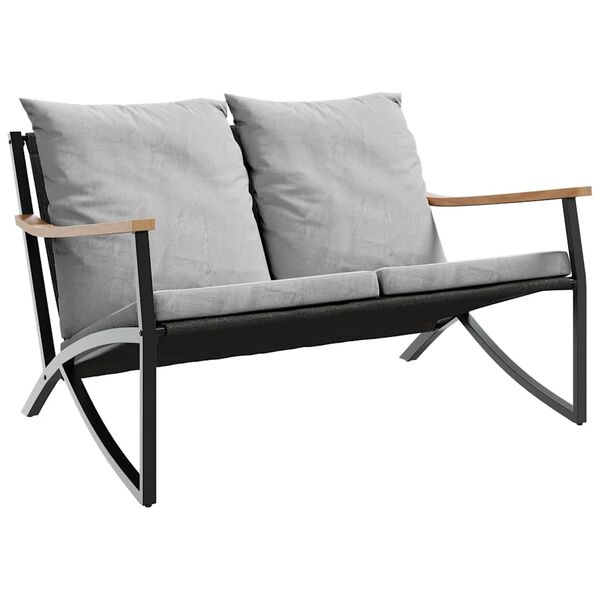 vidaXL Garden Bench Black, Anthracite