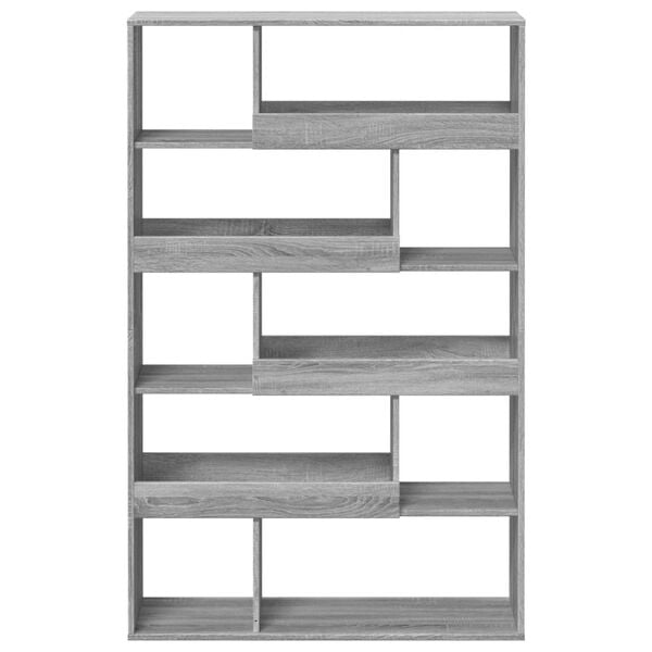 vidaXL Bookcase Grey Sonoma Engineered Wood Large Bookcase Rectangular