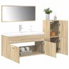 vidaXL Bathroom Furniture Set Sonoma oak Engineered wood Medium