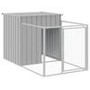 vidaXL Dog House Light grey Galvanized steel 43.3 x 79.1 x 43.3 in