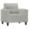 vidaXL 4 Piece Sofa Set with Pillows Light Gray Microfiber Fabric