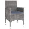 vidaXL Garden Dining Set Grey