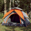 vidaXL Camping Tent Dome 3-Person Gray and Orange Quick Release