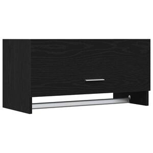 vidaXL Wardrobe Black Oak 27.56 x 12.80 x 13.78 in Engineered Wood