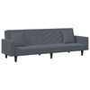 vidaXL Sofa Set Dark Grey Velvet (100% polyester), wood, plastic