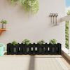 vidaXL Garden Raised Bed Black Solid Pine Wood Large Garden Raised Bed