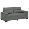 vidaXL 2-seater Sofa Dark Grey Polyester, Metal, Plywood, Solid Wood