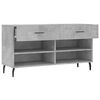 vidaXL Shoe Bench Concrete grey Engineered wood, iron Medium Shoe Bench