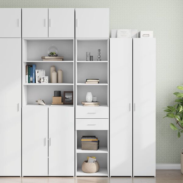 vidaXL Slim Storage Cabinet White Engineered Wood Slim
