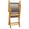vidaXL Bistro Set Gray Solid Acacia wood Compact Foldable Bistro Set