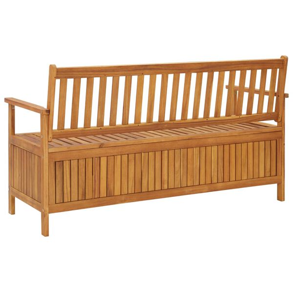 vidaXL Storage Bench Natural wood Solid Acacia Wood Medium Storage Bench