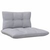 vidaXL Garden Middle Sofa Gray Solid Pine Wood Medium Modular