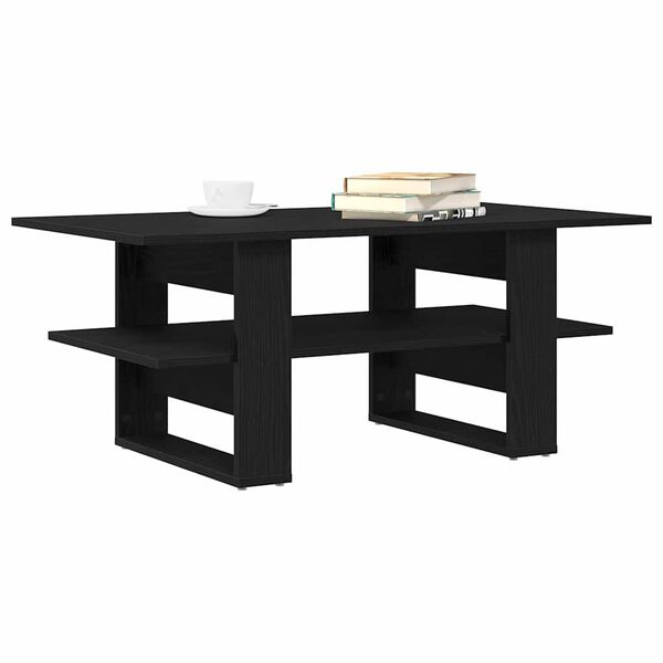 vidaXL Coffee Table Black Oak 40.16 x 21.65 x 16.54 in Engineered Wood