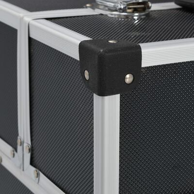 vidaXL Tool Case 15"x8.9"x13.4" Black Aluminum