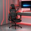 vidaXL Gaming Chair Black and Wine Red Faux Leather Standard