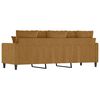 vidaXL 3-seater Sofa Brown Velvet (100% polyester), Metal, Textilene
