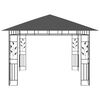 vidaXL Gazebo Anthracite Powder-coated steel, polyester 9.8x9.8x8.9 ft