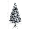 vidaXL Artificial Christmas Tree Green with flocked white snow PVC, Steel