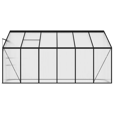 vidaXL Greenhouse Anthracite Aluminum 262.7 ft³