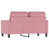 vidaXL 2-Seater Sofa Pink 47.2" Velvet