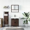 vidaXL Bathroom Furniture Set Brown Oak