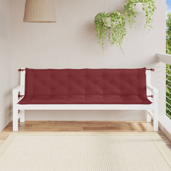 vidaXL Garden Bench Cushion Melange wine red 100% polyester