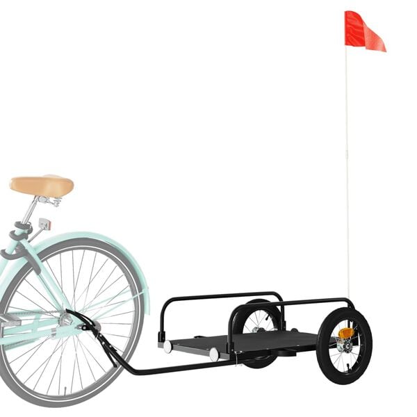vidaXL Bike Trailer Black 48.0x20.9x12.2" Iron