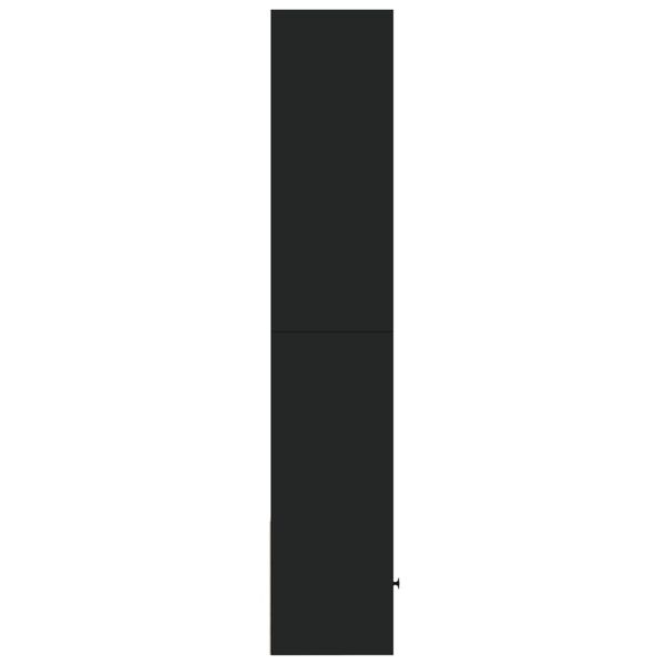 vidaXL Bookcase Black Engineered wood Tall Bookcase Rectangular