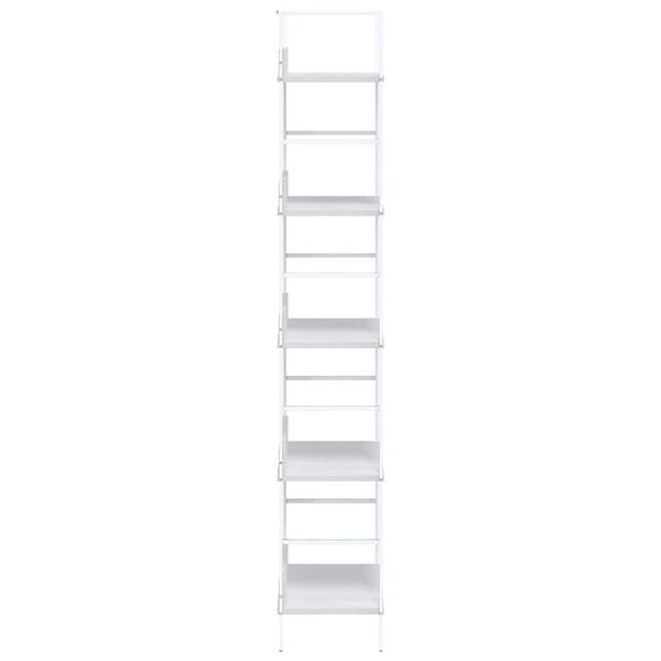 vidaXL Shelf Cabinet White Engineered wood, Steel Medium Shelf Cabinet