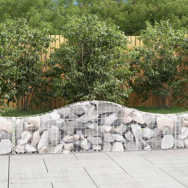 vidaXL Arched Gabion Baskets 5 pcs 78.7"x11.8"x15.7"/23.6" Galvanized Iron