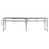 vidaXL Beer Pong Table Black Aluminum Large Foldable Beer Pong Table