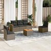vidaXL Garden Sofa Set Grey, Dark Grey