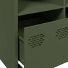 vidaXL Sideboard Olive Green Cold-Rolled Steel 53.1 x 15.4 x 28.9 in