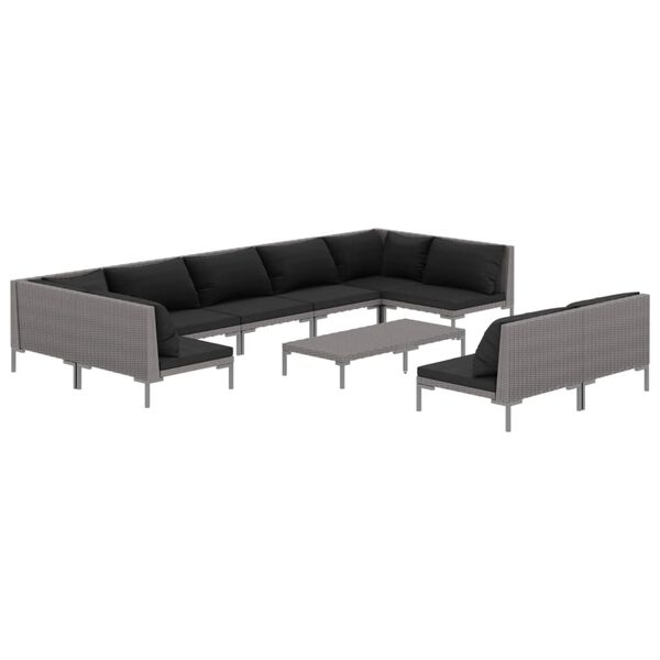 vidaXL Garden Lounge Set Dark Grey