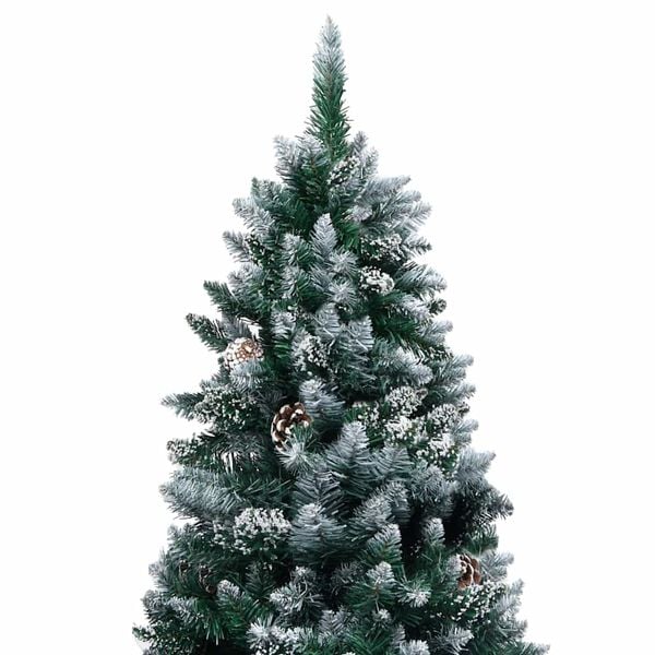 vidaXL Artificial Christmas Tree with LEDs&Ball Set&Pine Cones 59.1"