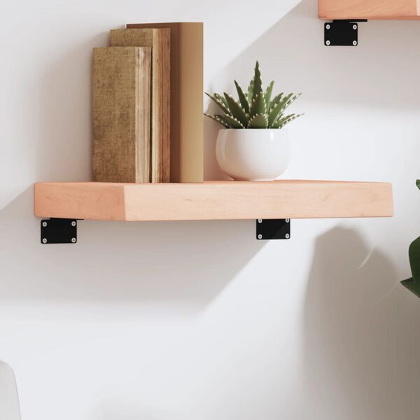 vidaXL Wall Shelf Medium Brown Solid Oak Wood 15.7x7.9x2.4 in