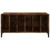 vidaXL Record Cabinet Smoked Oak Engineered Wood, Metal Medium