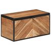 vidaXL Storage Box Natural Wood and Black Solid Acacia wood and Iron