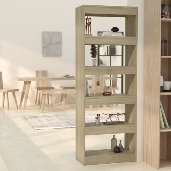vidaXL Book Cabinet Sonoma oak Engineered wood