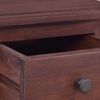 vidaXL Bedside Cabinet Classic Brown Solid Mahogany Wood Medium Storage