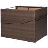 vidaXL Sunlouger Brown and Cream PE rattan, Powder-coated steel, Polyester