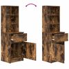 vidaXL Bedside Cabinet Smoked Oak Engineered Wood Extra Tall