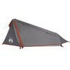 vidaXL Camping Tent Tunnel 1-Person Gray and Orange Waterproof