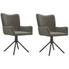 vidaXL Swivel Dining Chair Set of 2 Dark Grey