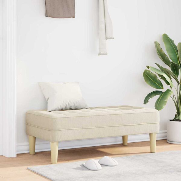vidaXL Bench Linen 113 x 57 x 39 cm fabric