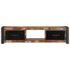 vidaXL TV Cabinet Black and Brown Solid Reclaimed Wood and Iron TV Cabinet