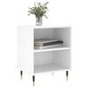 vidaXL Bedside Cabinet High gloss white Engineered wood, iron Standard