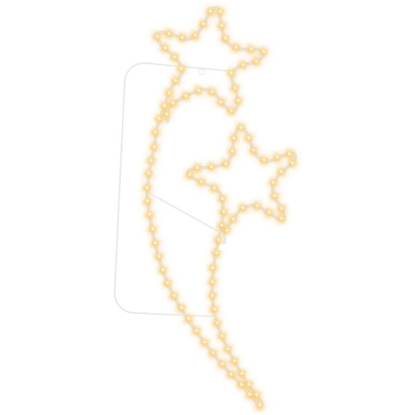 vidaXL Rope Light Set of 2 Warm White Steel, PVC Medium Rope Lights