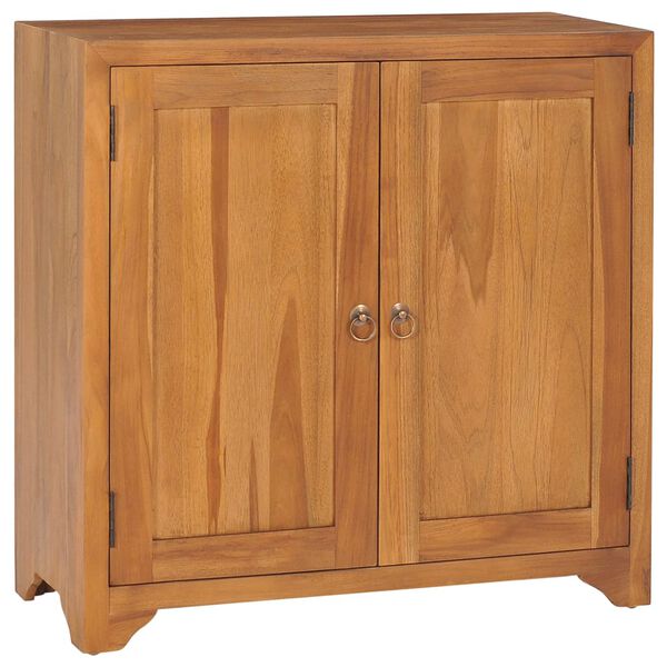 vidaXL Cabinet Natural Teak Brown Solid Teak Wood, Plywood Compact