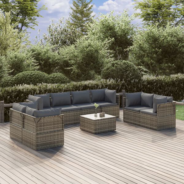 vidaXL Garden Lounge Set Grey